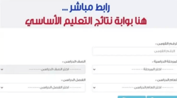 التعليم الأساسي رابط استخراج نتيجة المرحلة الابتدائية الترم الأول