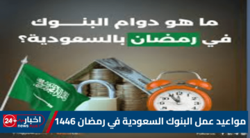 عمل البنوك السعودية في رمضان 1446