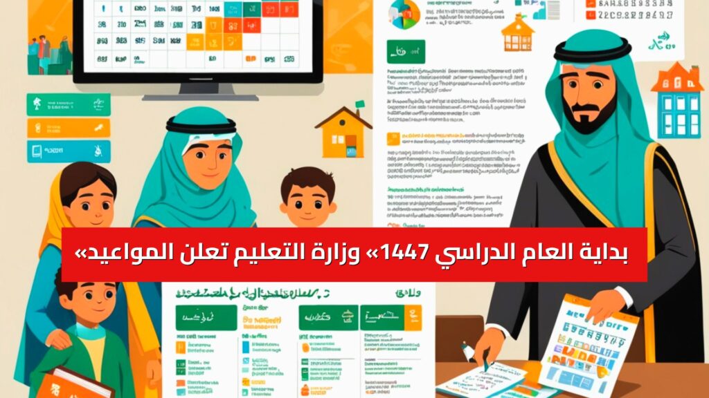 «بداية العام الدراسي 1447» وزارة التعليم تعلن جدول مواعيد العام الدراسي 1447/1448