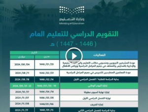 “العد التنازلي” تعرف على موعد اجازة نهاية الفصل الدراسي الثالث ١٤٤٦