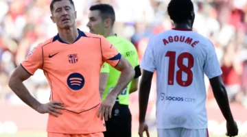 استياء في برشلونة من ليفاندوفسكي بسبب تعرضه للإصابة مع منتخب.webp