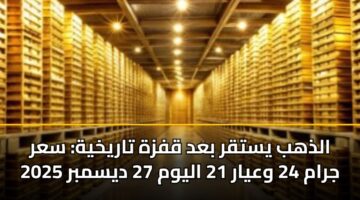 aldhhb ystqr bad qfzh tarykhyh sar jram 24 wayar 21 alywm 27 dysmbr 2025