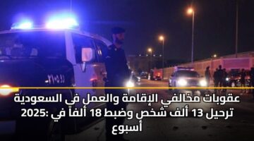 aqwbat mkhalfy aliqamh walaml fy alsawdyh 2025 trhyl 13 alf shkhs wdbt 18 alfa fy asbwa