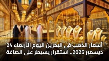 asaar aldhhb fy albhryn alywm alarbaaa 24 dysmbr 2025. astqrar ysytr ala alsaghh