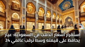 astqrar asaar aldhhb fy alsawdyh ayar 24 yhafz ala qymth wst trqb aalmy 1