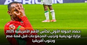 حصاد الجولة الأولى لكأس الأمم الأفريقية 2025: غزارة تهديفية وترتيب المجموعات قبل قمة مصر وجنوب أفريقيا
