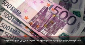 «مستقر» سعر اليورو اليوم الجمعة 5 ديسمبر 2025.. تحديث لحظي في البنوك المصرية