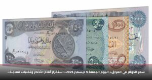 «سعر الدولار في العراق» اليوم الجمعة 5 ديسمبر 2025.. استقرار أمام الأخضر وتقلبات مفاجئة