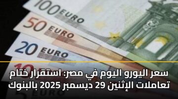 sar alywrw alywm fy msr astqrar khtam taamlat alithnyn 29 dysmbr 2025 balbnwk