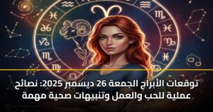 توقعات الأبراج الجمعة 26 ديسمبر 2025: نصائح عملية للحب والعمل وتنبيهات صحية مهمة