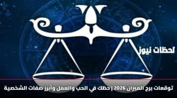 twqaat brj almyzan 2026 hzk fy alhb walaml wabrz sfat alshkhsyh