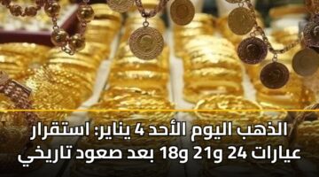 aldhhb alywm alahd 4 ynayr astqrar ayarat 24 w21 w18 bad sawd tarykhy