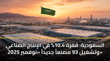 alsawdyh qfzh 10.4 fy alintaj alsnaay wtshghyl 93 msnaa jdyda nwfmbr 2025