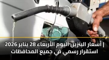 asaar albnzyn alywm alarbaaa 28 ynayr 2026 astqrar rsmy fy jmya almhafzat