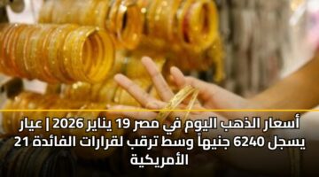 asaar aldhhb alywm fy msr 19 ynayr 2026 ayar 21 ysjl 6240 jnyha wst trqb lqrarat alfadh alamrykyh 3