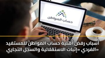 asbab rfd ahlyh hsab almwatn llmstfyd alfrdy ithbat alastqlalyh walsjl altjary