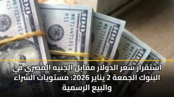 astqrar sar aldwlar mqabl aljnyh almsry fy albnwk aljmah 2 ynayr 2026 mstwyat alshraa walbya alrsmyh