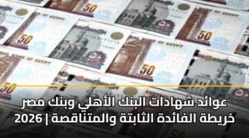 awad shhadat albnk alahly wbnk msr 2026 khryth alfadh althabth walmtnaqsh 2