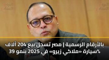 balarqam alrsmyh msr tsjl bya 204 aalaf syarh mlaky zyrw fy 2025 bnmw 39