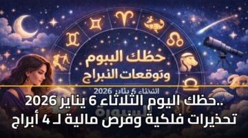 hzk alywm althlathaa 6 ynayr 2026. thdhyrat flkyh wfrs malyh l 4 abraj