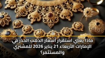 madha yany astqrar asaar aldhhb alhdhr fy alimarat alarbaaa 21 ynayr 2026 llmshtry walmstthmr