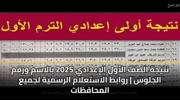 ntyjh alsf alawl aliadady 2025 balasm wrqm aljlws rwabt alastalam alrsmyh ljmya almhafzat