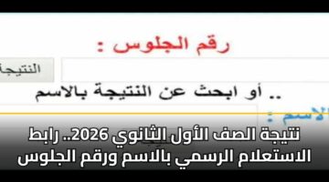 ntyjh alsf alawl althanwy 2026. rabt alastalam alrsmy balasm wrqm aljlws