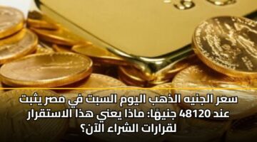 sar aljnyh aldhhb alywm alsbt fy msr ythbt and 48120 jnyha madha yany hdha alastqrar lqrarat alshraa alaan