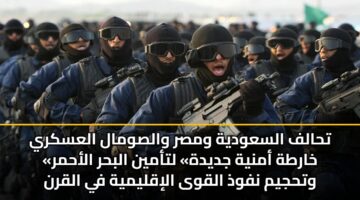 thalf alsawdyh wmsr walswmal alaskry kharth amnyh jdydh ltamyn albhr alahmr wthjym nfwdh alqwa aliqlymyh fy alqrn alafryqy