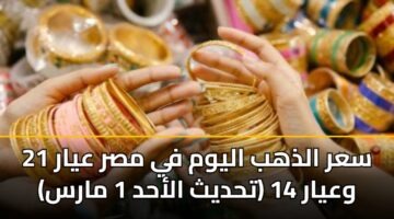 sar aldhhb alywm fy msr ayar 21 wayar 14 thdyth alahd 1 mars