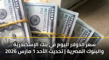sar aldwlar alywm fy bnk aliskndryh walbnwk almsryh thdyth alahd 1 mars 2026