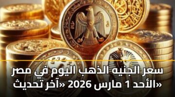 sar aljnyh aldhhb alywm fy msr alahd 1 mars 2026 aakhr thdyth